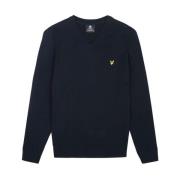 Lyle & Scott V-neck Knitwear Blue, Herr