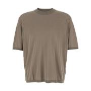 Emporio Armani Brun Logo Crewneck T-shirt Bomullsblandning Brown, Herr