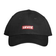 Levi's Broderad Svart Keps Stilfull Streetwear Black, Unisex