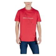 Armani Exchange Tryckt rundhalsad kortärmad t-shirt i bomull Pink, Her...