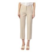 Patrizia Pepe Beige Veckade Byxor Beige, Dam