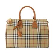 Burberry Vintage Check Bowlingväska Beige, Dam