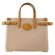 Valentino Garavani Beige Canvas Antibes Väska Beige, Dam