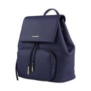 Harmont & Blaine Läder ryggsäck Navy Blue, Dam