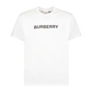 Burberry Logo Print Rund Hals T-shirt White, Herr