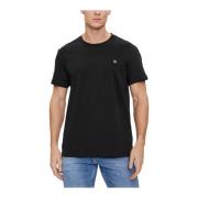 Calvin Klein Jeans Broderad Badge Herr T-Shirt Black, Herr