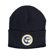 Napapijri Blå Akryl Beanie Mössa med Logotyp Blue, Herr