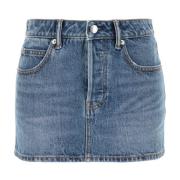 Alexander Wang Denim Minikjol Blue, Dam