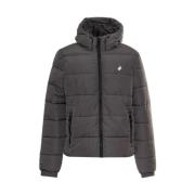 Superdry Enfärgad Huva Pufferjacka Gray, Herr