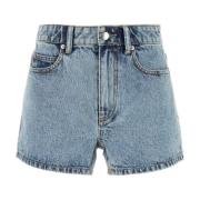 Alexander Wang Dekorerade denim shorts Blue, Dam