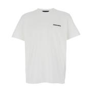 Dsquared2 Vit Logotyp Tryck Bomull T-shirt White, Herr