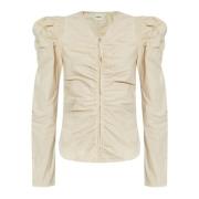 Isabel Marant Étoile Top med Benatea Stil Beige, Dam