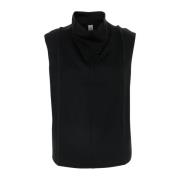 TotêMe Ärmfri funnel-neck topp Black, Dam