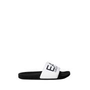 Emporio Armani EA7 Stiliga vita tofflor för kvinnor White, Dam