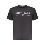 North Sails Svart Bomull Crew Neck T-shirt Black, Herr