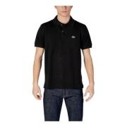 Lacoste Klassisk Svart Polotröja med Knappfäste Black, Herr