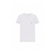 Emporio Armani Vit Bomull Crew Neck T-shirt White, Herr