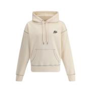 Ami Paris Modern Logo Hoodie med Dragkedja Beige, Herr