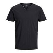 Jack & Jones Svart V-ringad T-shirt Vår/Sommar Black, Herr