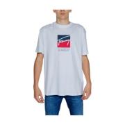 Tommy Jeans Vit Bomull Tee Höstkollektion White, Herr