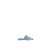 Valentino Garavani Satin VLogo Mules med 3D Plaque Multicolor, Dam