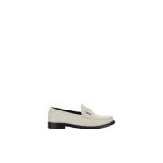 Saint Laurent Klassiska Läderloafers Elegant Stil White, Dam