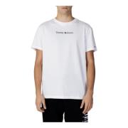 Tommy Jeans Herr Vit Tryckt T-shirt White, Herr