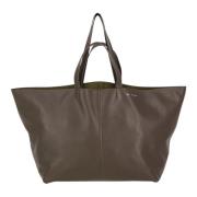 Ami Paris Brun läderväska Brown, Unisex