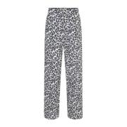 Lollys Laundry Leopardmönstrade Stiliga Byxor Black, Dam