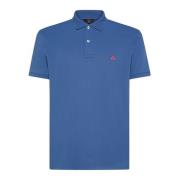 Peuterey Blå Plantago Polo T-shirts och Polos Blue, Herr