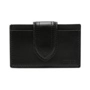 Jacquemus Svarta Läderplånböcker Elegant Magnetisk Stängning Black, Da...