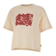 Woolrich Grafisk Tee Beige T-shirt Polos Beige, Dam