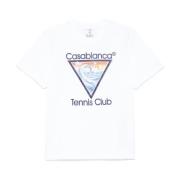 Casablanca Tennis Club Icon Printed T-Shirt White, Herr