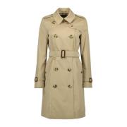 Burberry Lång Chelsea Trenchcoat Ikonisk Stil Beige, Dam