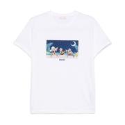 Liu Jo Grafiskt Tryck Crew Neck T-shirts White, Dam