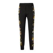 Versace Jeans Couture Svarta Bomulls Sweatpants - Slim Fit Black, Herr