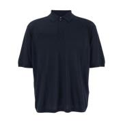 Emporio Armani Blå Polo Skjorta med Dragkedja Blue, Herr