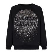 Balmain Galax broderad sweatshirt Black, Herr