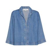 Marie Méro Denim Stretch Blazer Jacka Blue, Dam