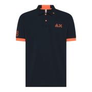 Sun68 Blå Logo Polo T-shirts och Polos Blue, Herr