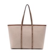 Valentino Garavani Rockstud Tote Väskor Kollektion Beige, Dam