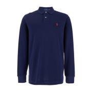 Polo Ralph Lauren Blå Klassisk Krage Polo Skjorta Bomull Blue, Herr