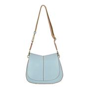 Gianni Chiarini Helena Round Läder Axelväska Blue, Dam