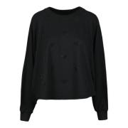 Emporio Armani Stilig Sweatshirt med Viskosblandning Black, Dam