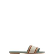 Armani Exchange Platt Sandal Webbing Grön Stil Multicolor, Dam