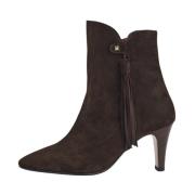 L'ARIANNA Ankelboot i mocka med tofs Brown, Dam