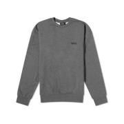 A.P.C. Grå Rund Hals Sweatshirt 100% Bomull Gray, Herr