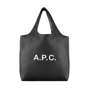 A.P.C. Svart Faux Läder Handväska Ninon Black, Unisex