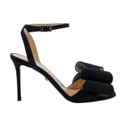 MACH & MACH Svarta Satin Stilettosandaler Black, Dam