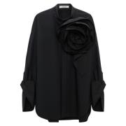 Dorothee Schumacher Elegant Poplin Power Blouse Black, Dam